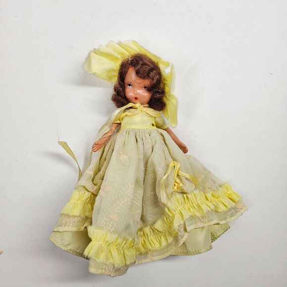 Nancy Ann Storybook Doll Yellow Dress Daffy Down Dilly 171? Vintage - Picture 1 of 8